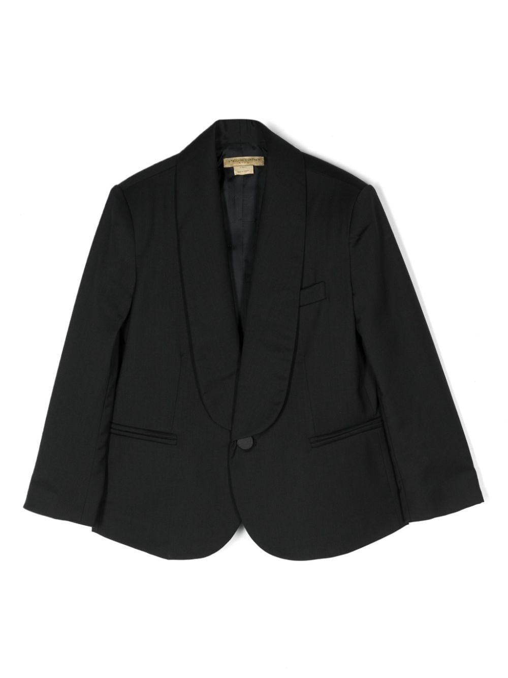 Stella McCartney Kids virging wool blend tuxedo blazer - Black von Stella McCartney Kids