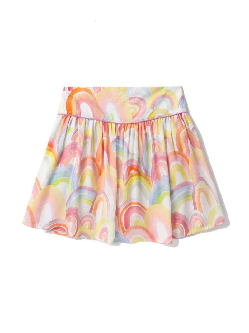 Stella McCartney Kids watercolour-effect lyocell flared skirt - Pink von Stella McCartney Kids