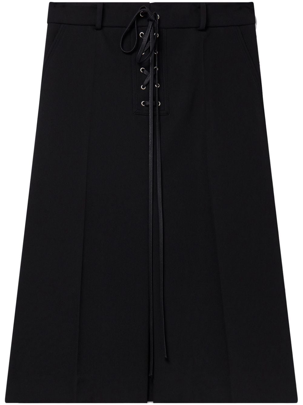 Stella McCartney A-line wool midi skirt - Black von Stella McCartney