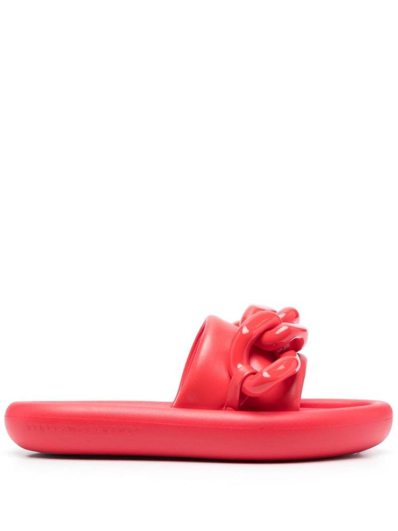 Stella McCartney Air chain-embellished slides - Red von Stella McCartney