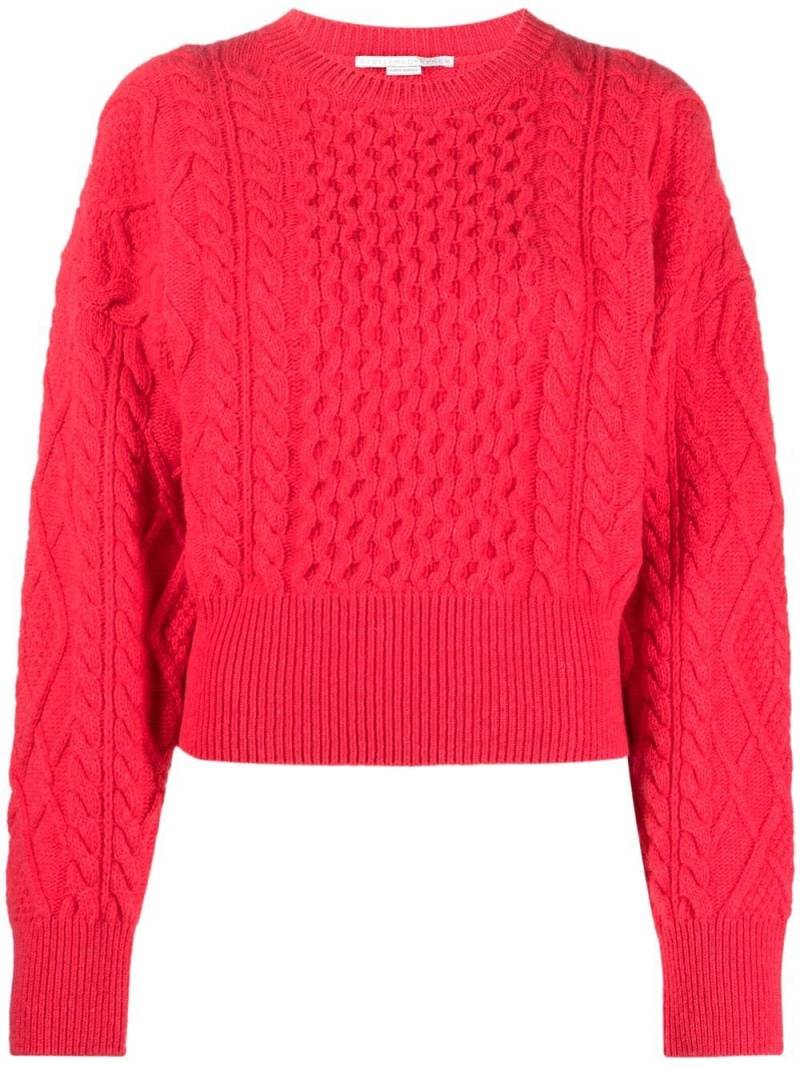 Stella McCartney Aran-knit cropped jumper - Pink von Stella McCartney