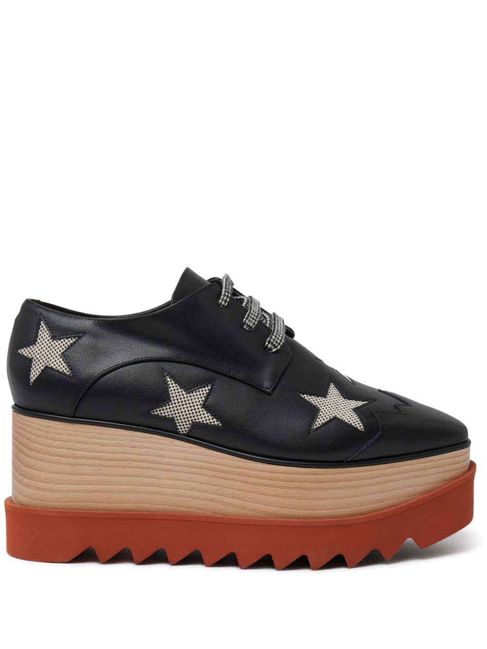 Stella McCartney Elyse Stars platform brogues - Black von Stella McCartney