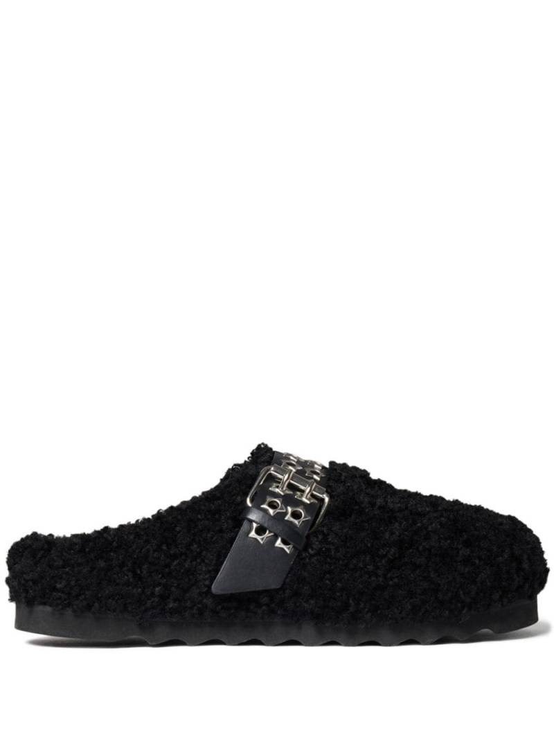 Stella McCartney Elyse faux-shearling clogs - Black von Stella McCartney