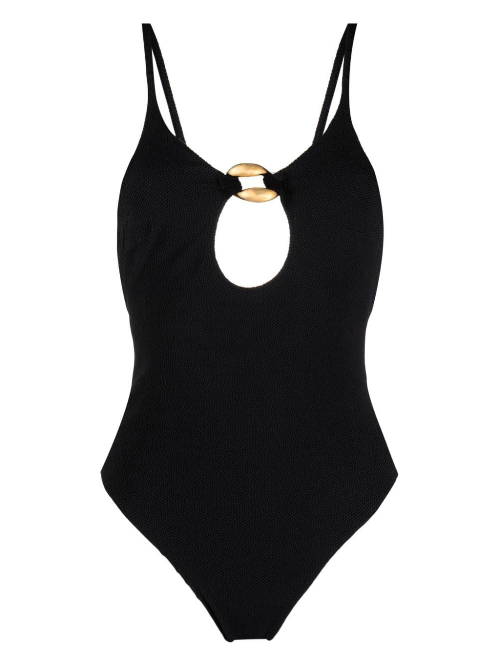 Stella McCartney Falabella Pop cut-out detalied swimsuit - Black von Stella McCartney