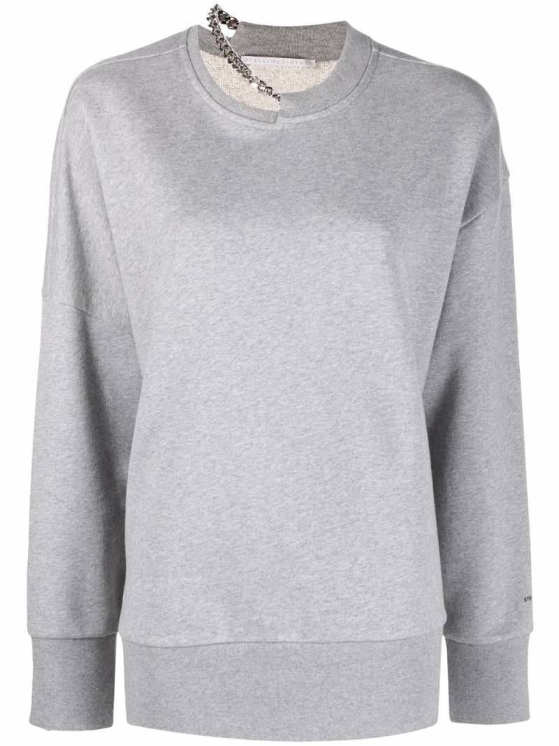 Stella McCartney Falabella chain-embellished sweatshirt - Grey von Stella McCartney