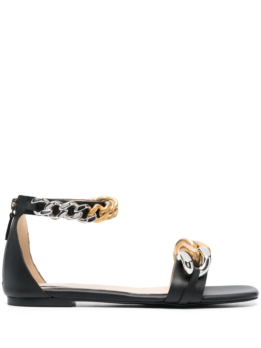 Stella McCartney Fallabella chain-trim sandals - Black von Stella McCartney