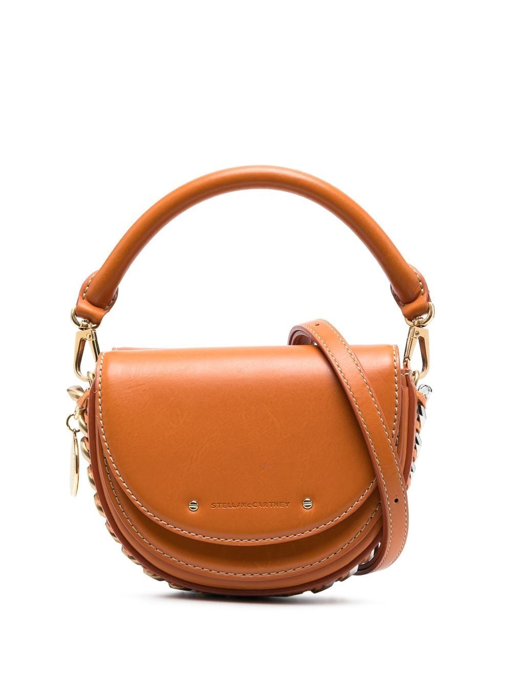 Stella McCartney Frayme chain-detail shoulder bag - Orange von Stella McCartney