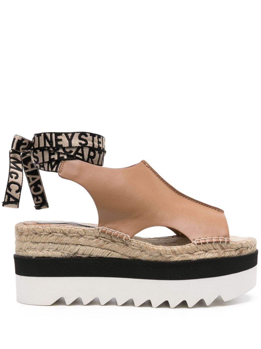 Stella McCartney Gaia 80mm flatform espadrilles - Neutrals von Stella McCartney