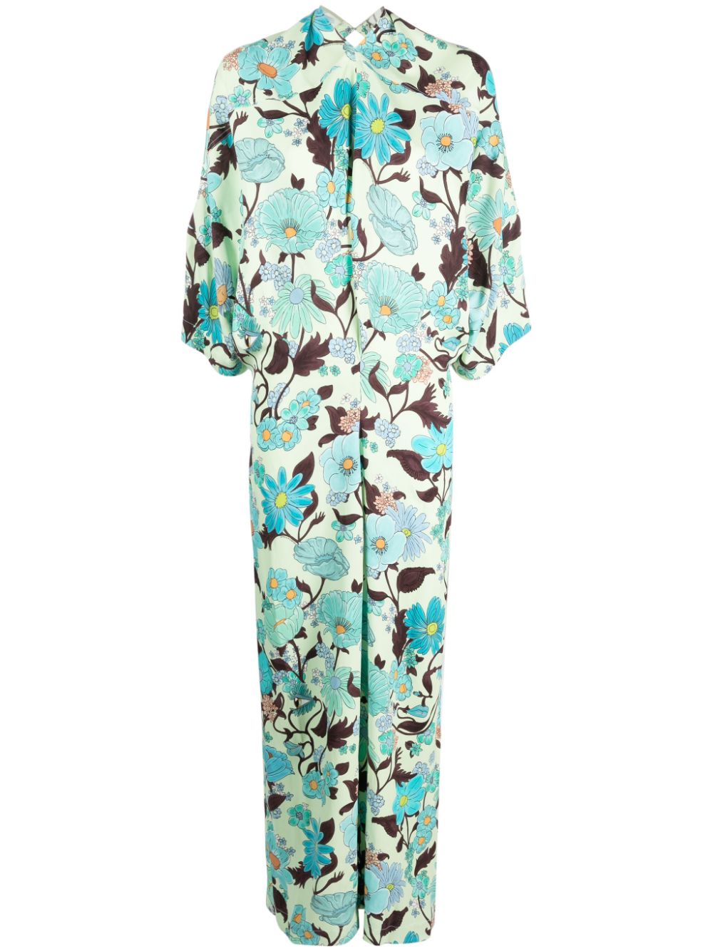 Stella McCartney Garden-print crepe long dress - Green von Stella McCartney