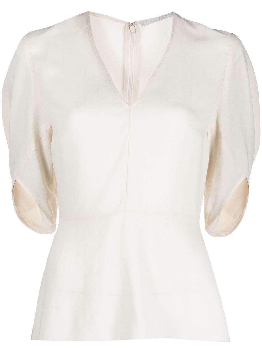 Stella McCartney Melody V-neck peplum blouse - Neutrals von Stella McCartney