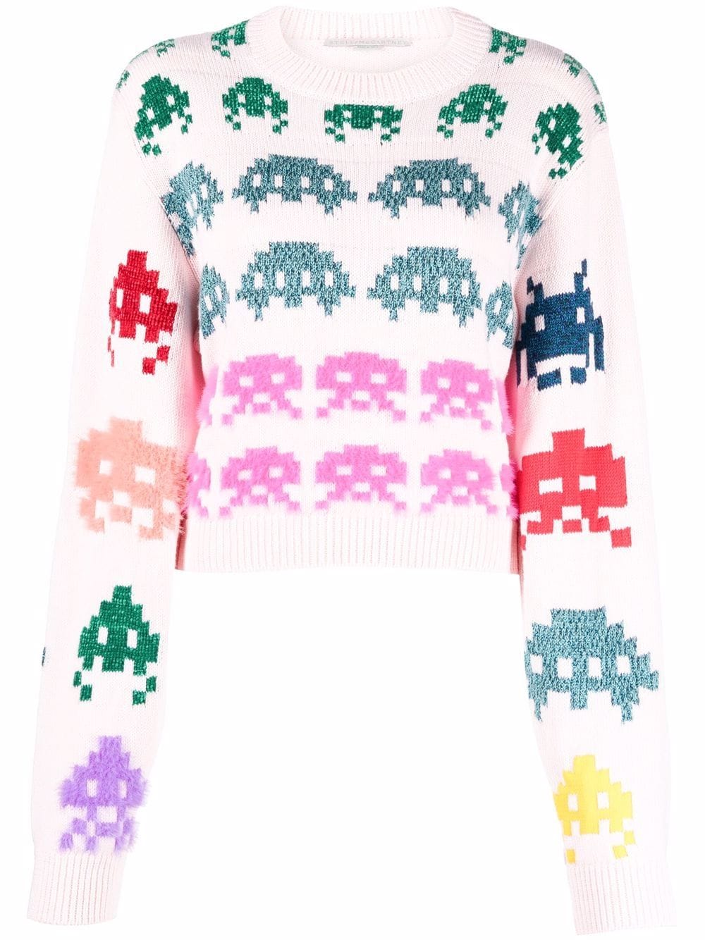 Stella McCartney Pacman-intarsia knitted jumper - Pink von Stella McCartney