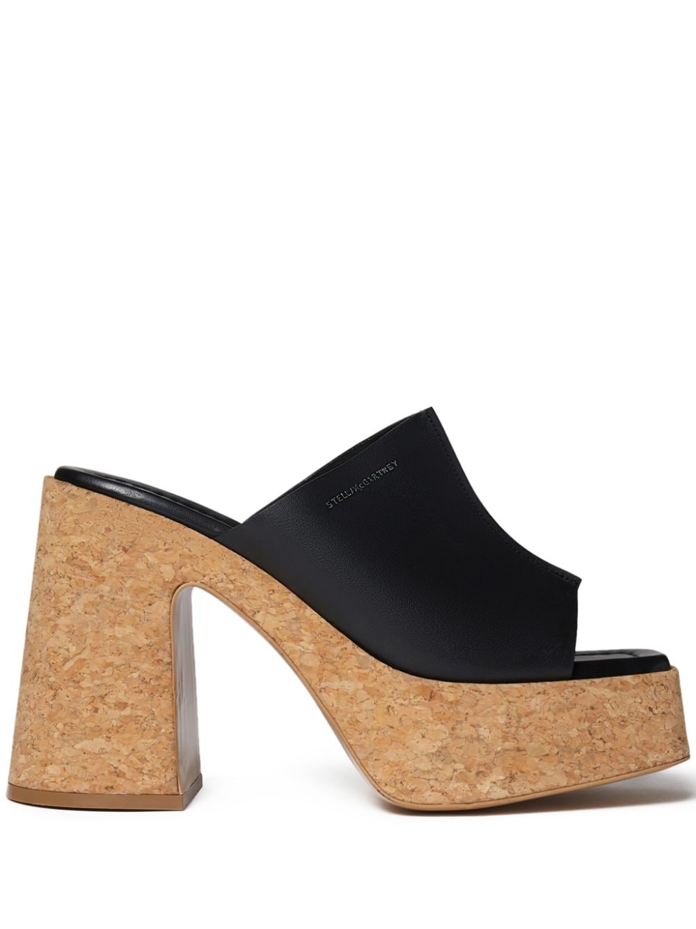 Stella McCartney Skyla cork-platform mules - Black von Stella McCartney