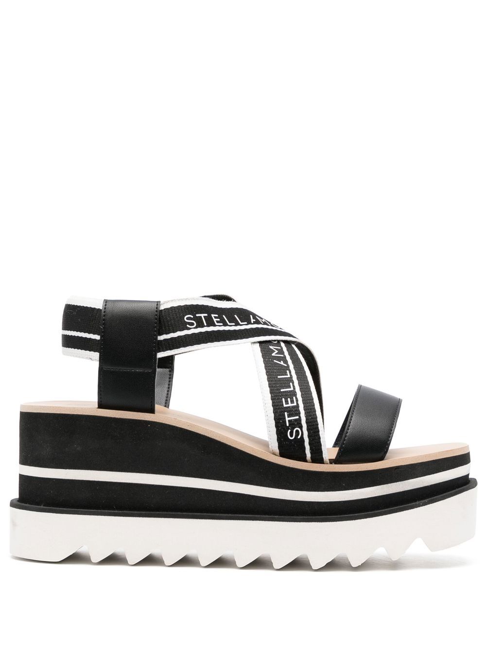 Stella McCartney Sneak-Elyse 80mm platform sandals - Black von Stella McCartney