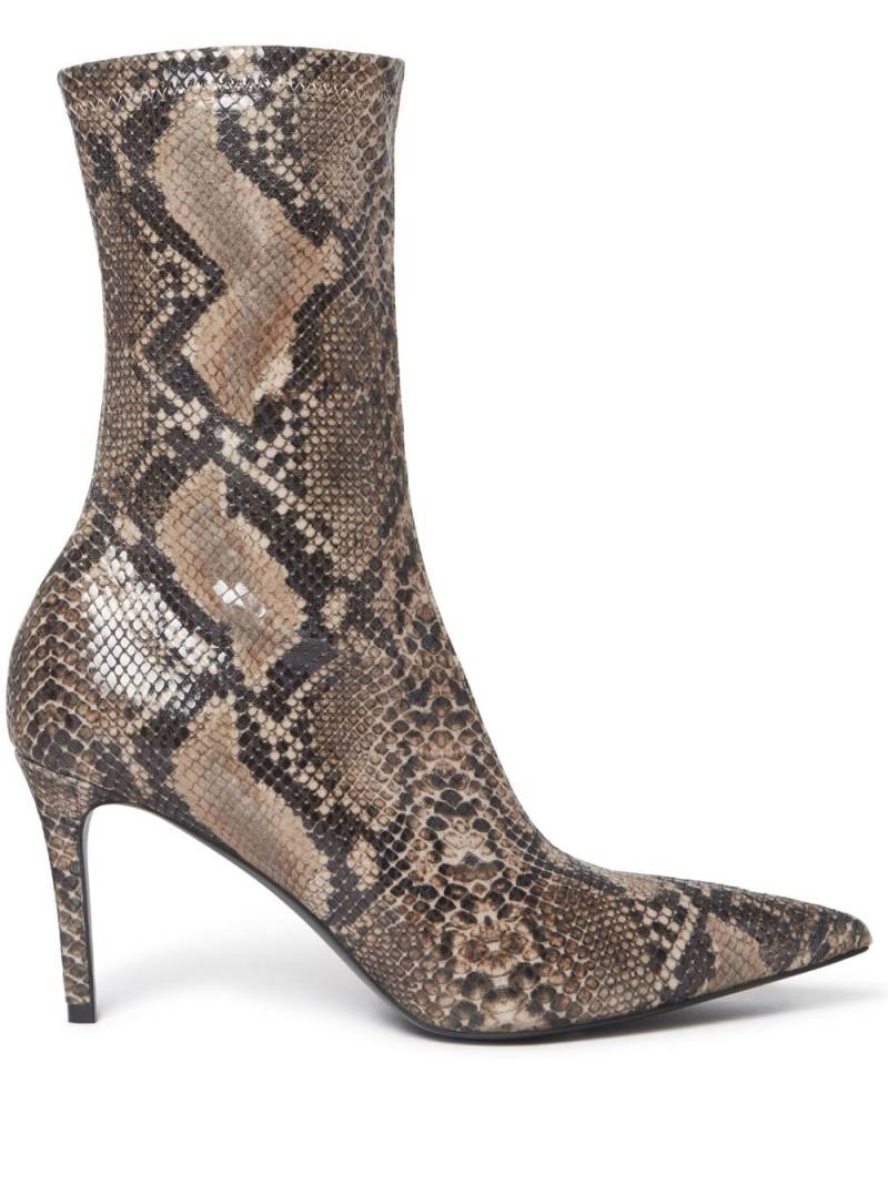 Stella McCartney Stella Iconic python-print boots - Brown von Stella McCartney