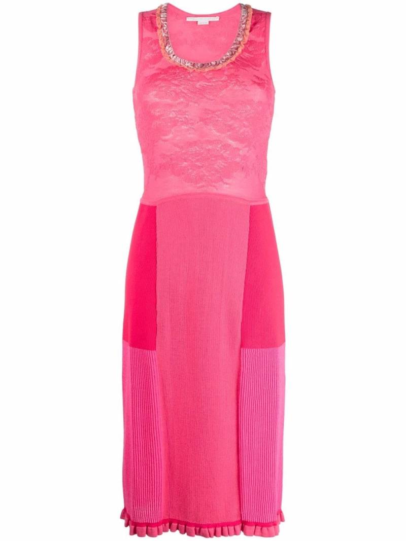 Stella McCartney Tight Mix sleeveless patchwork dress - Pink von Stella McCartney