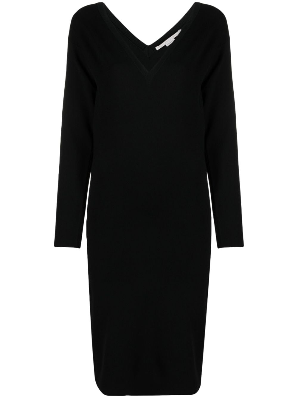 Stella McCartney V-neck knitted dress - Black von Stella McCartney