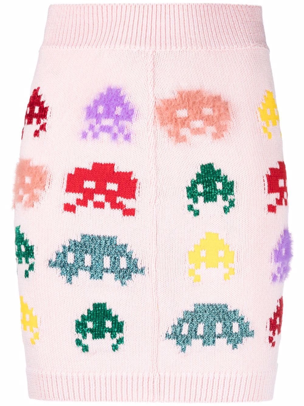 Stella McCartney alien intarsia-knit mini skirt - Pink von Stella McCartney