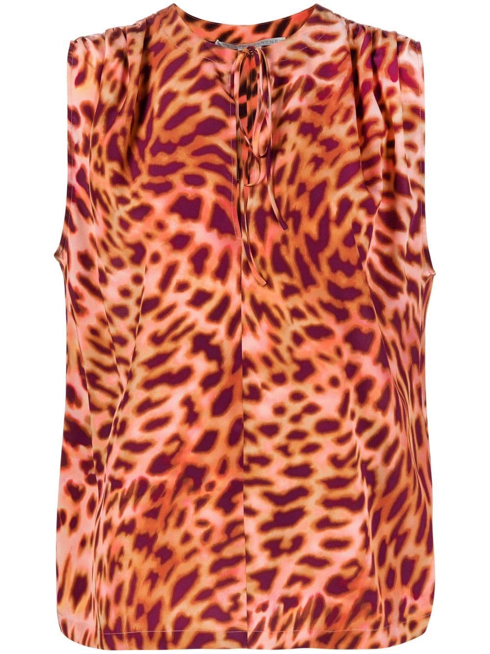 Stella McCartney animal-print sleeveless blouse - Pink von Stella McCartney