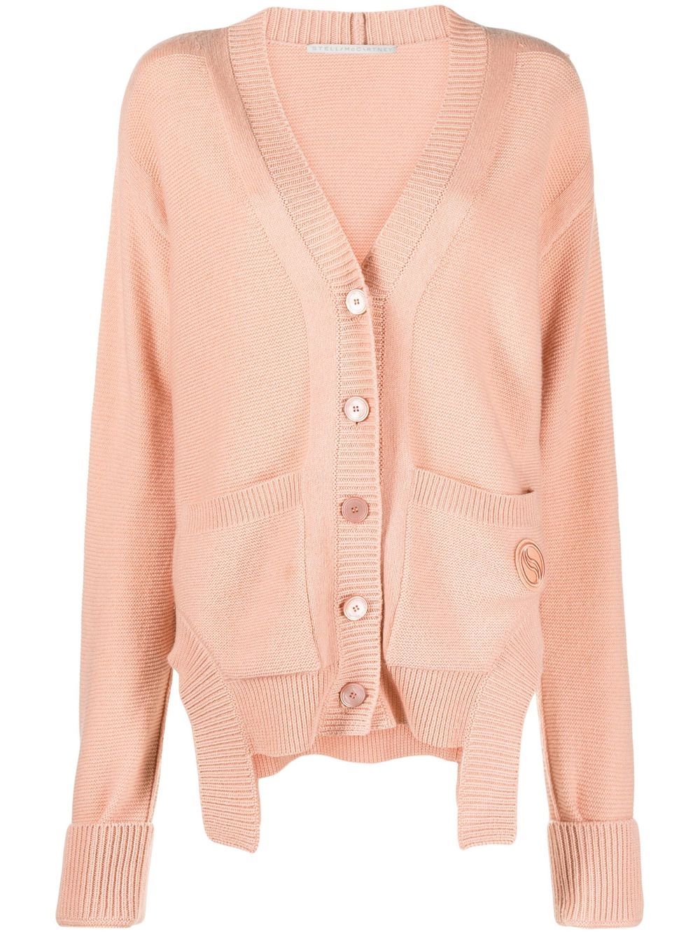 Stella McCartney asymmetric V-neck cashmere cardigan - Pink von Stella McCartney