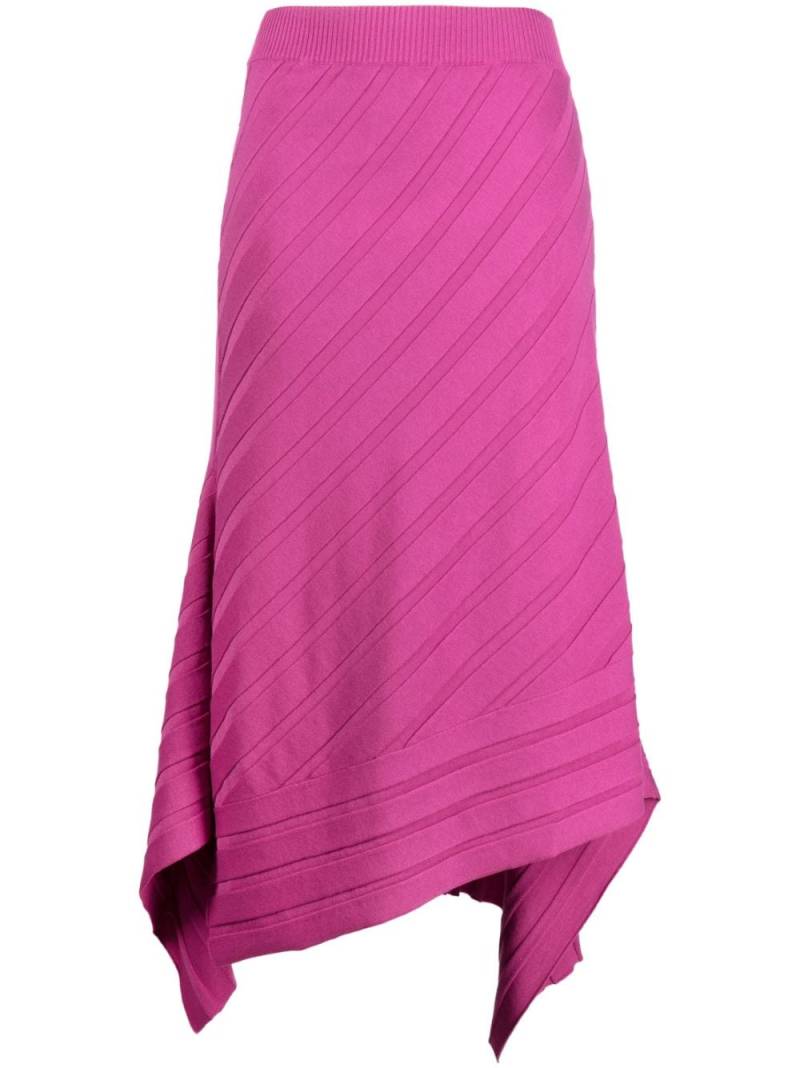 Stella McCartney asymmetric-hem knitted skirt - Pink von Stella McCartney