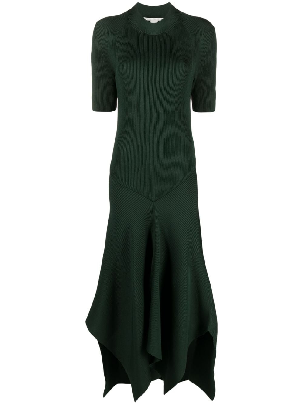 Stella McCartney asymmetric ribbed-knit dress - Green von Stella McCartney