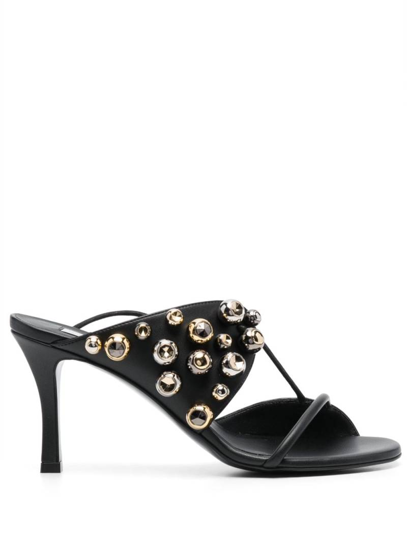 Stella McCartney bead-embellished 90mm artificial-leather sandals - Black von Stella McCartney