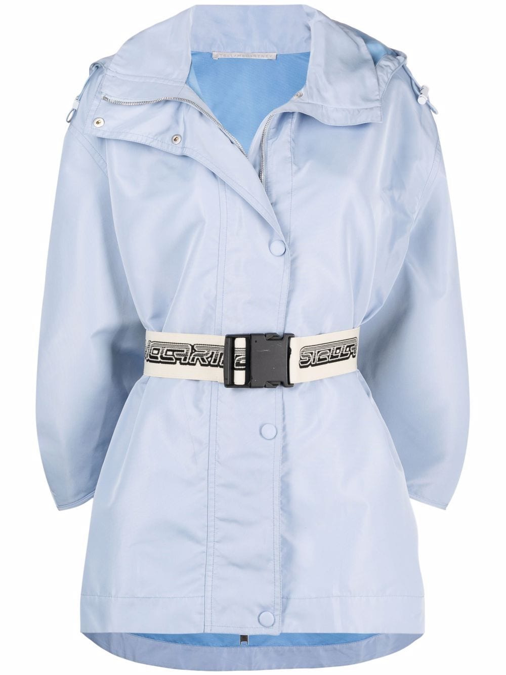 Stella McCartney belted hooded jacket - Blue von Stella McCartney