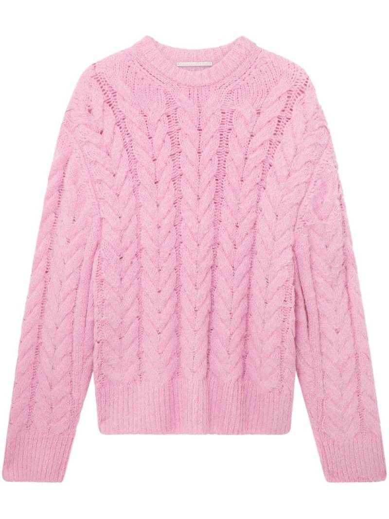 Stella McCartney cable-knit long-sleeve jumper - Pink von Stella McCartney