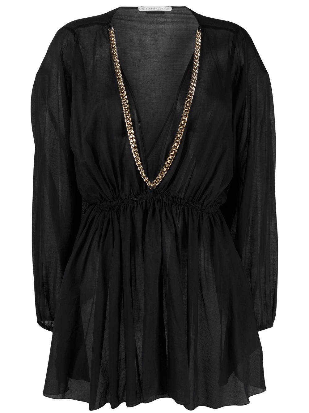 Stella McCartney chain detail V-neck blouse - Black von Stella McCartney