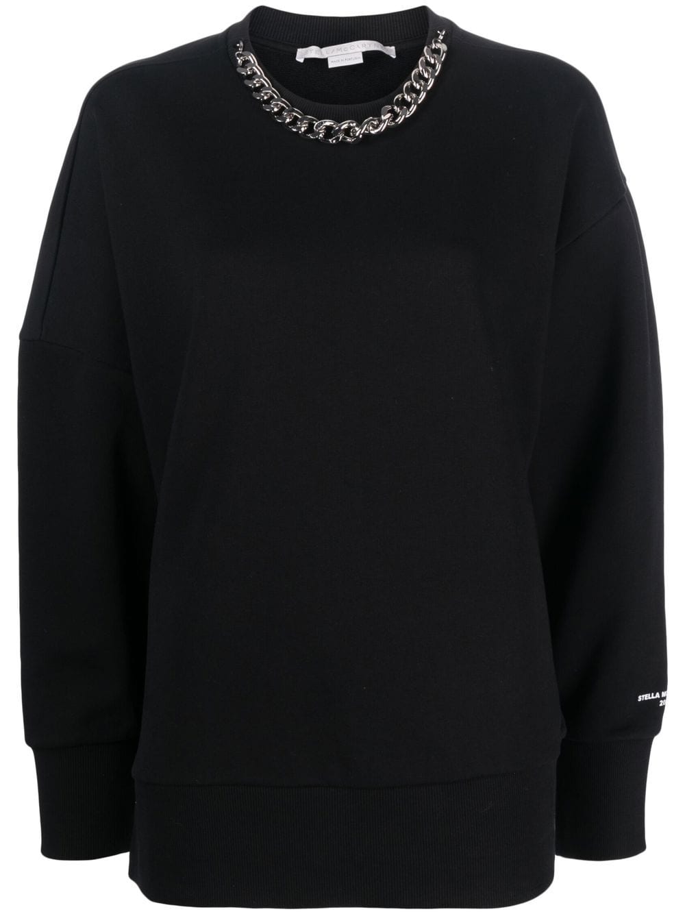 Stella McCartney chain-link cotton sweatshirt - Black von Stella McCartney