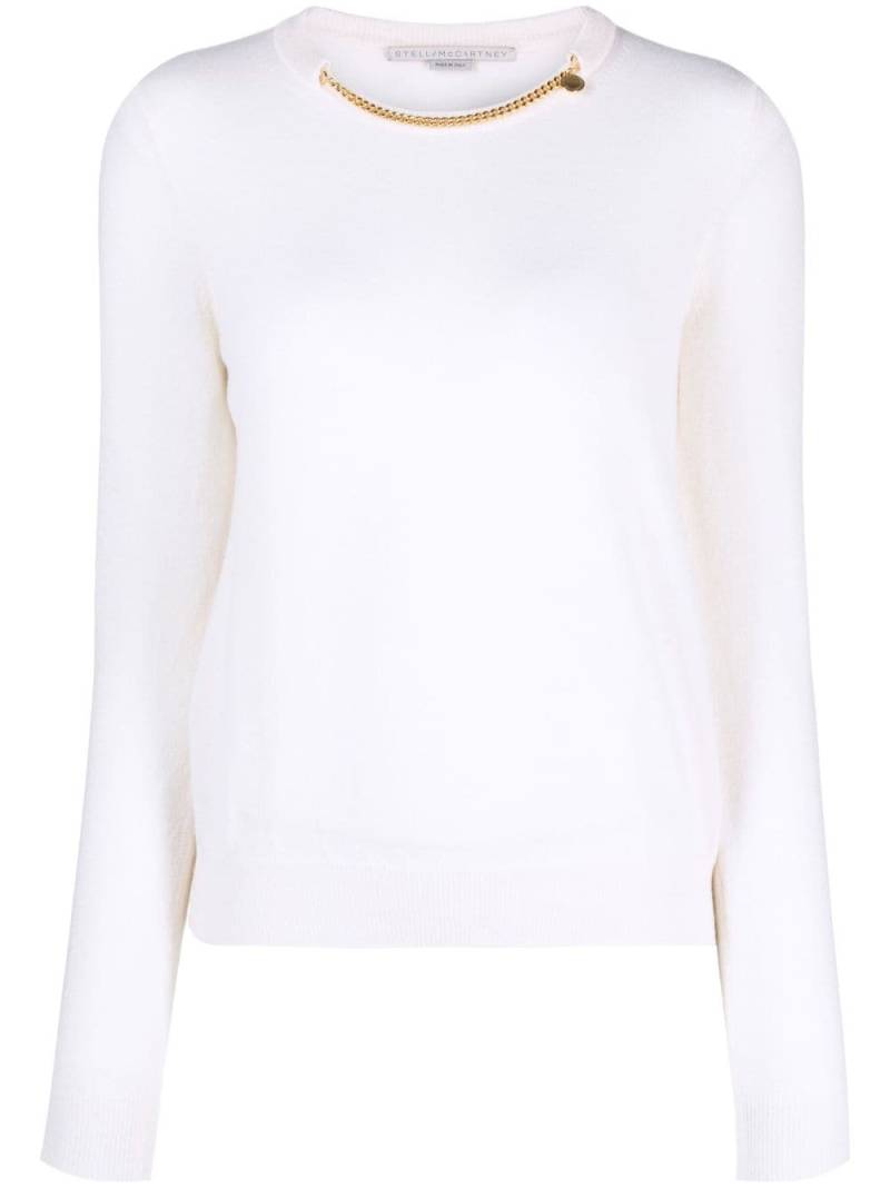 Stella McCartney chain-embellished wool jumper - White von Stella McCartney