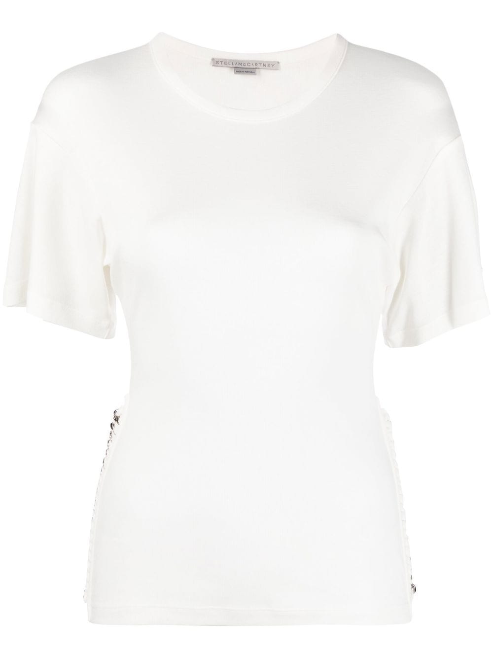 Stella McCartney chain-link detail short-sleeve T-shirt - White von Stella McCartney