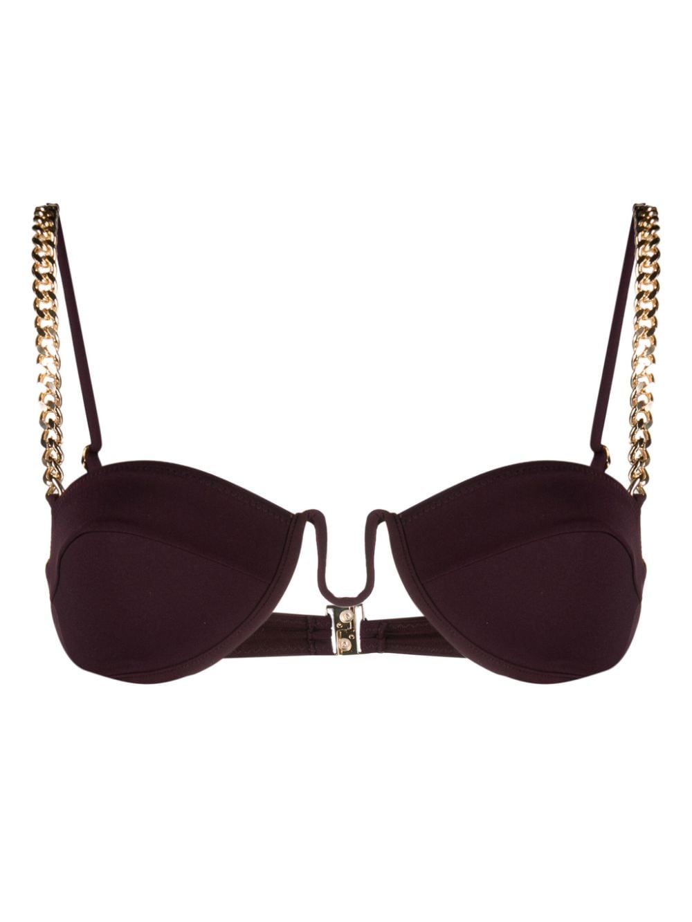 Stella McCartney chain-link underwired bikini top - Purple von Stella McCartney