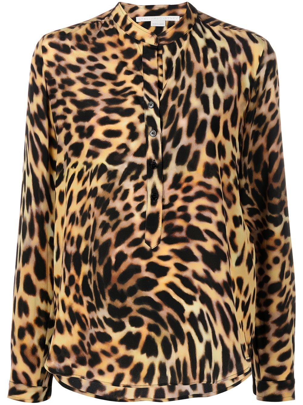 Stella McCartney cheetah print silk shirt - Black von Stella McCartney