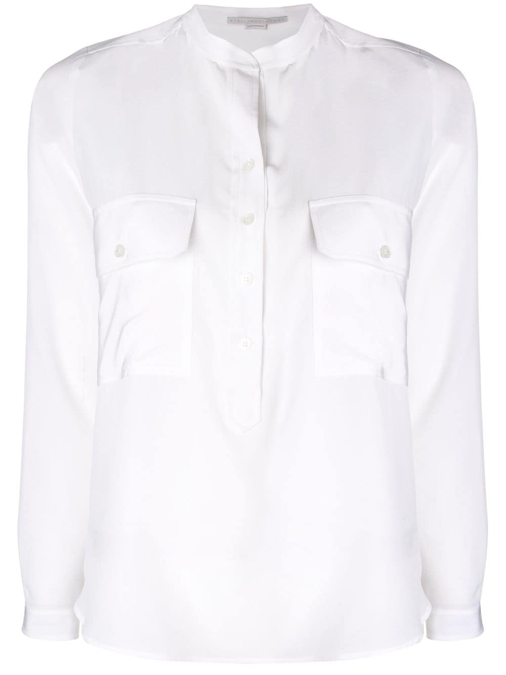 Stella McCartney collarless shirt - White