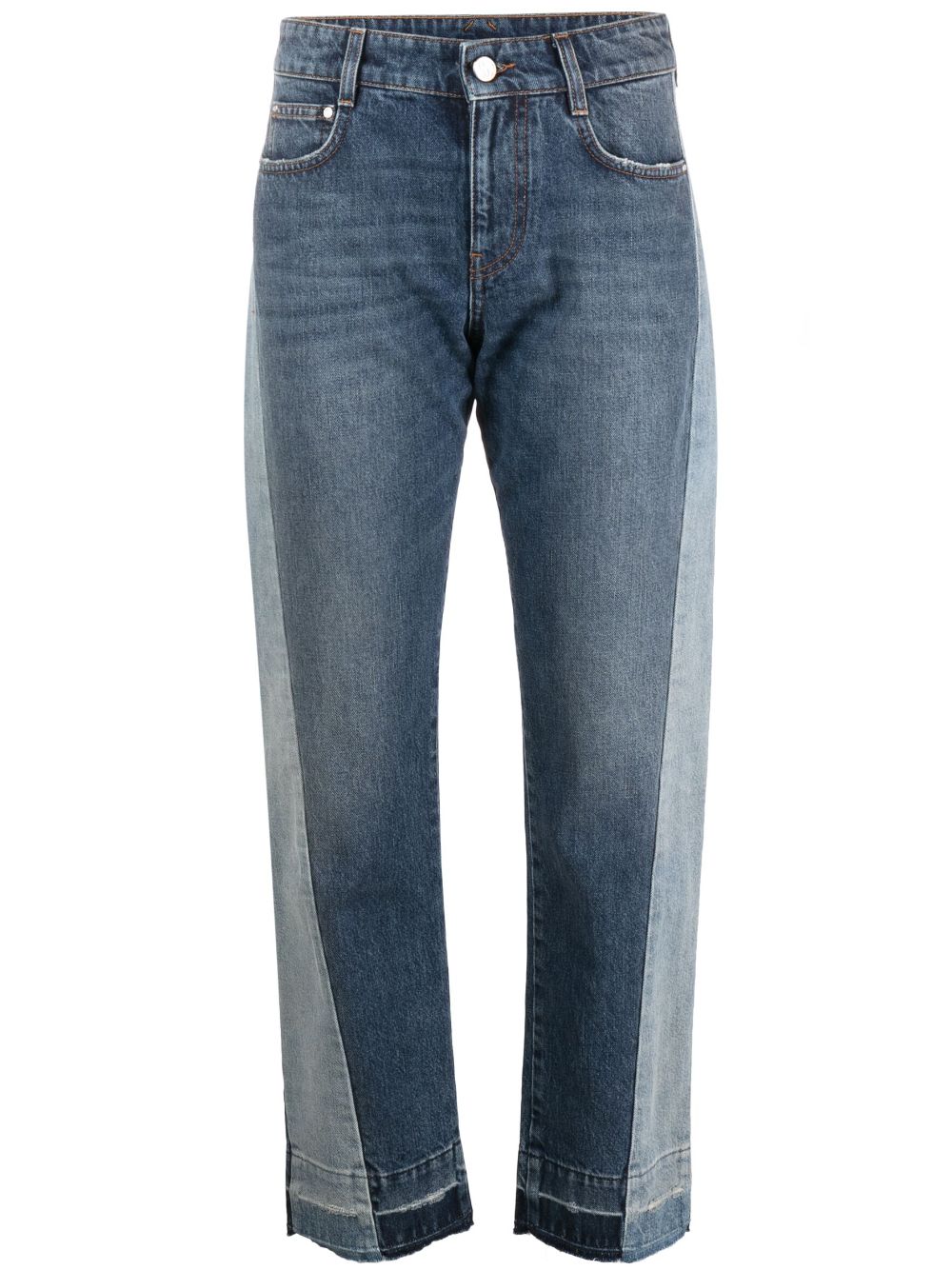 Stella McCartney colour-block straight-leg jeans - Blue von Stella McCartney