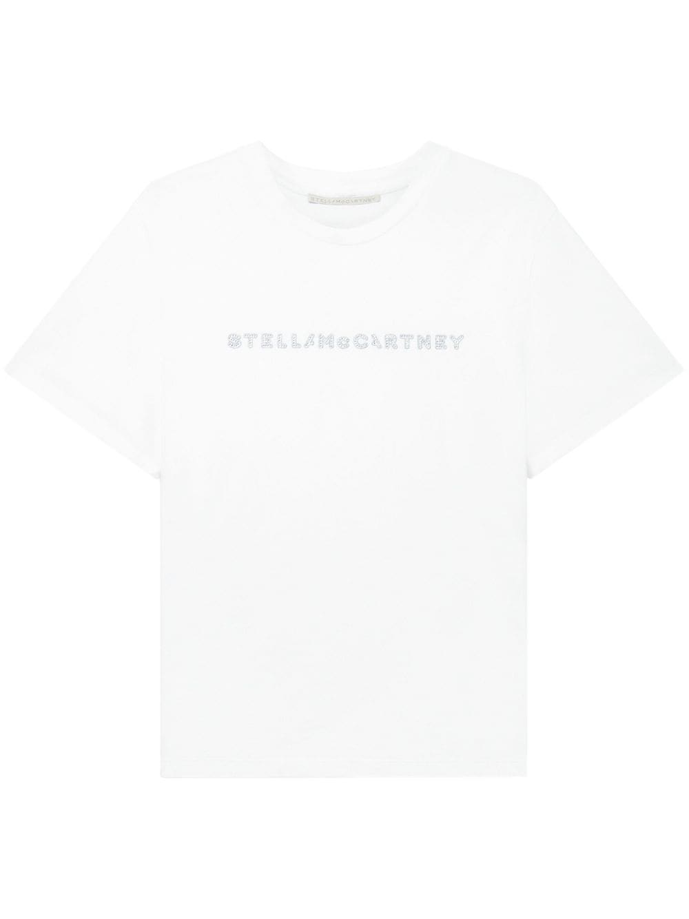 Stella McCartney crystal-embellished logo T-shirt - White von Stella McCartney