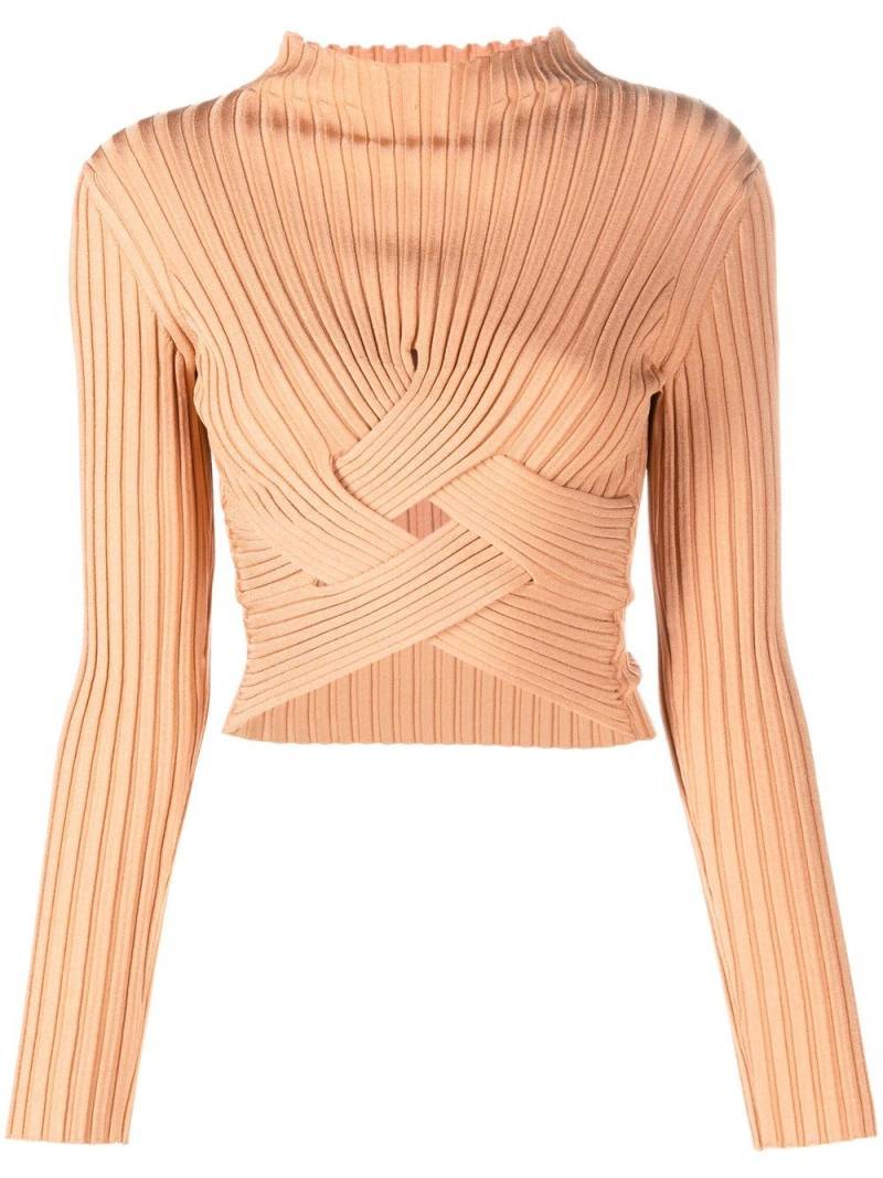 Stella McCartney cut-out knitted jumper - Orange von Stella McCartney