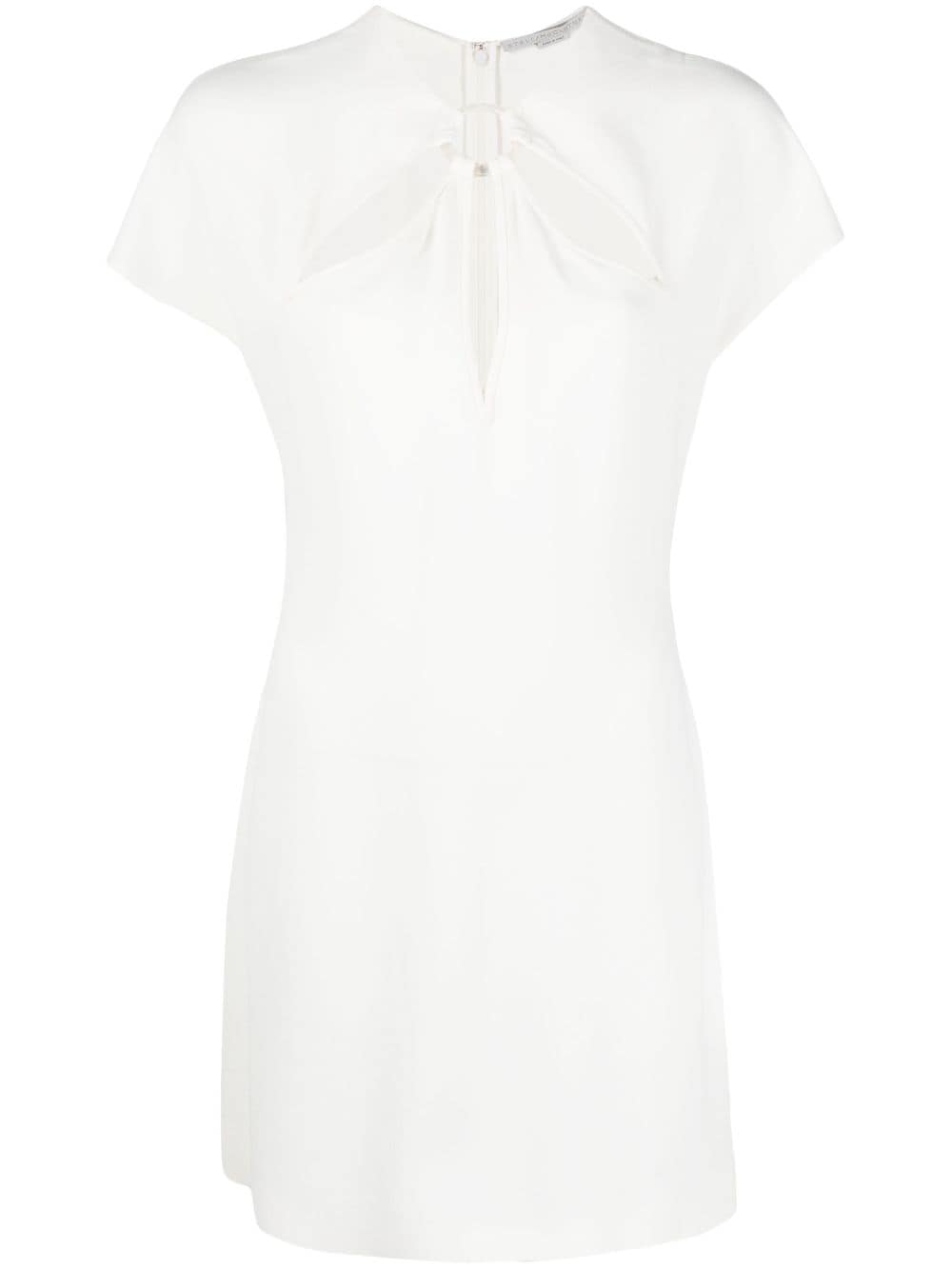 Stella McCartney cut-out short-sleeve minidress - Neutrals von Stella McCartney