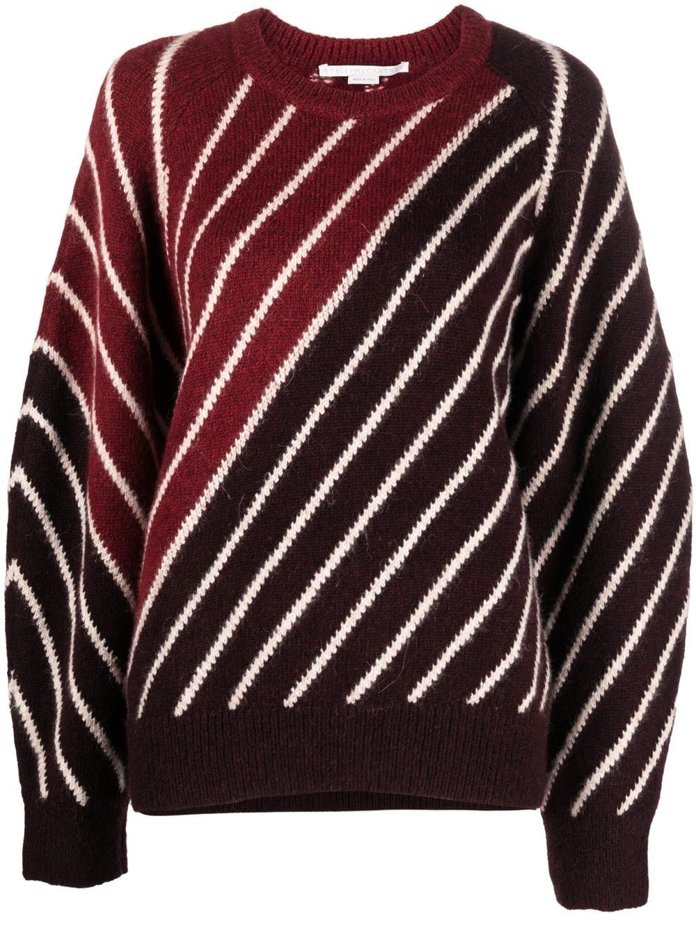 Stella McCartney diagonal-stripe jumper - Red von Stella McCartney