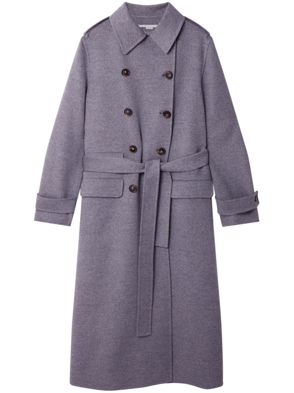 Stella McCartney double-breasted wool trench coat - Grey von Stella McCartney