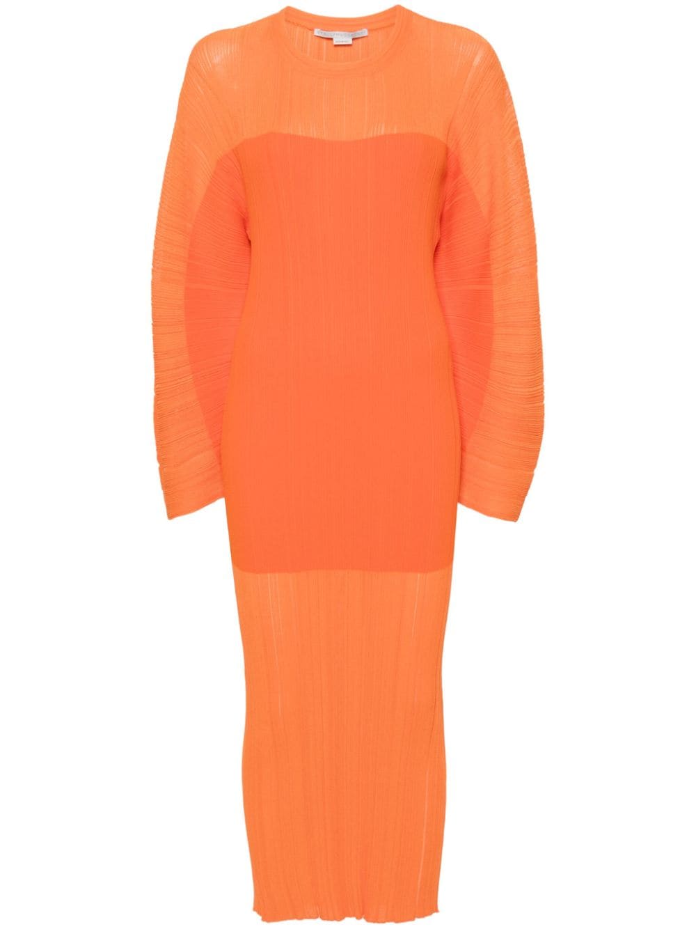 Stella McCartney fine ribbed midi dress - Orange von Stella McCartney