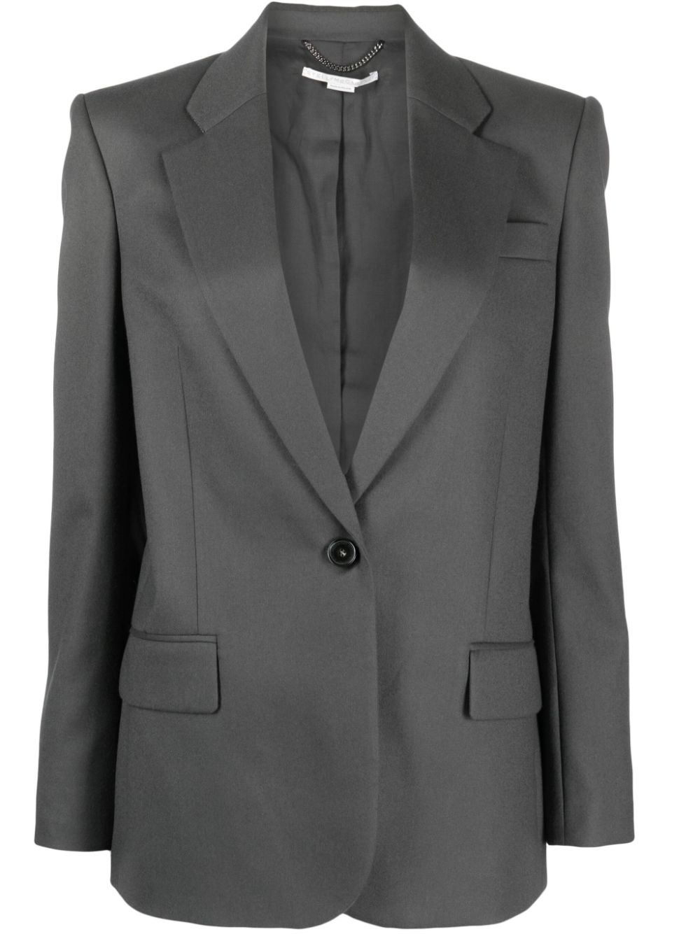 Stella McCartney flannel single-breasted blazer - Grey von Stella McCartney