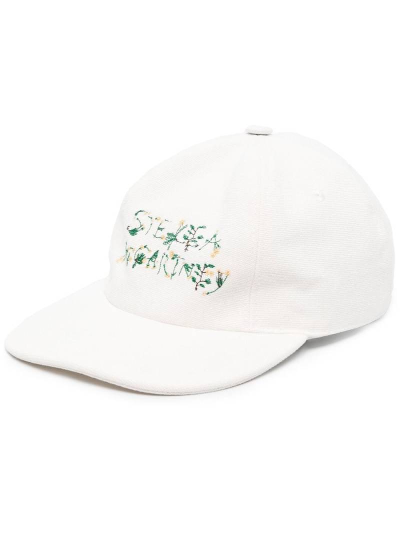 Stella McCartney floral logo-print cap - White von Stella McCartney