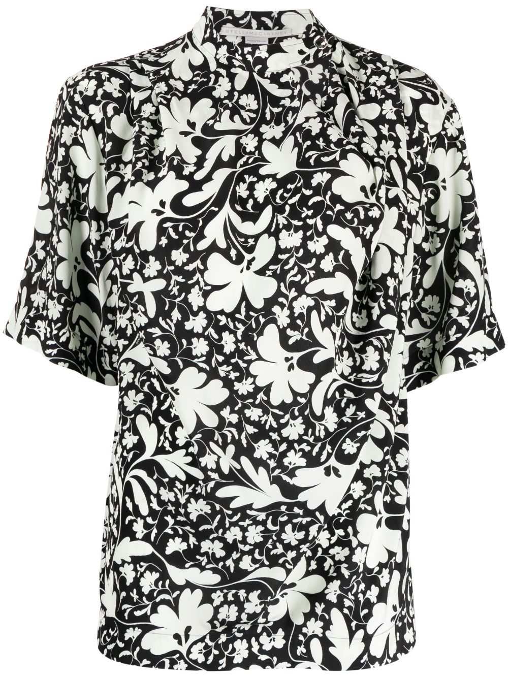 Stella McCartney floral-print silk blouse - Black von Stella McCartney