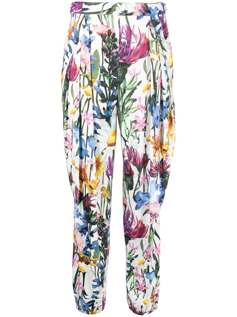 Stella McCartney floral-print tappered trousers - White von Stella McCartney
