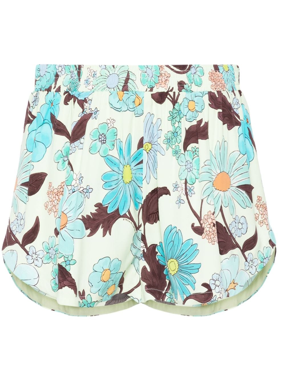 Stella McCartney floral-print track shorts - Green von Stella McCartney