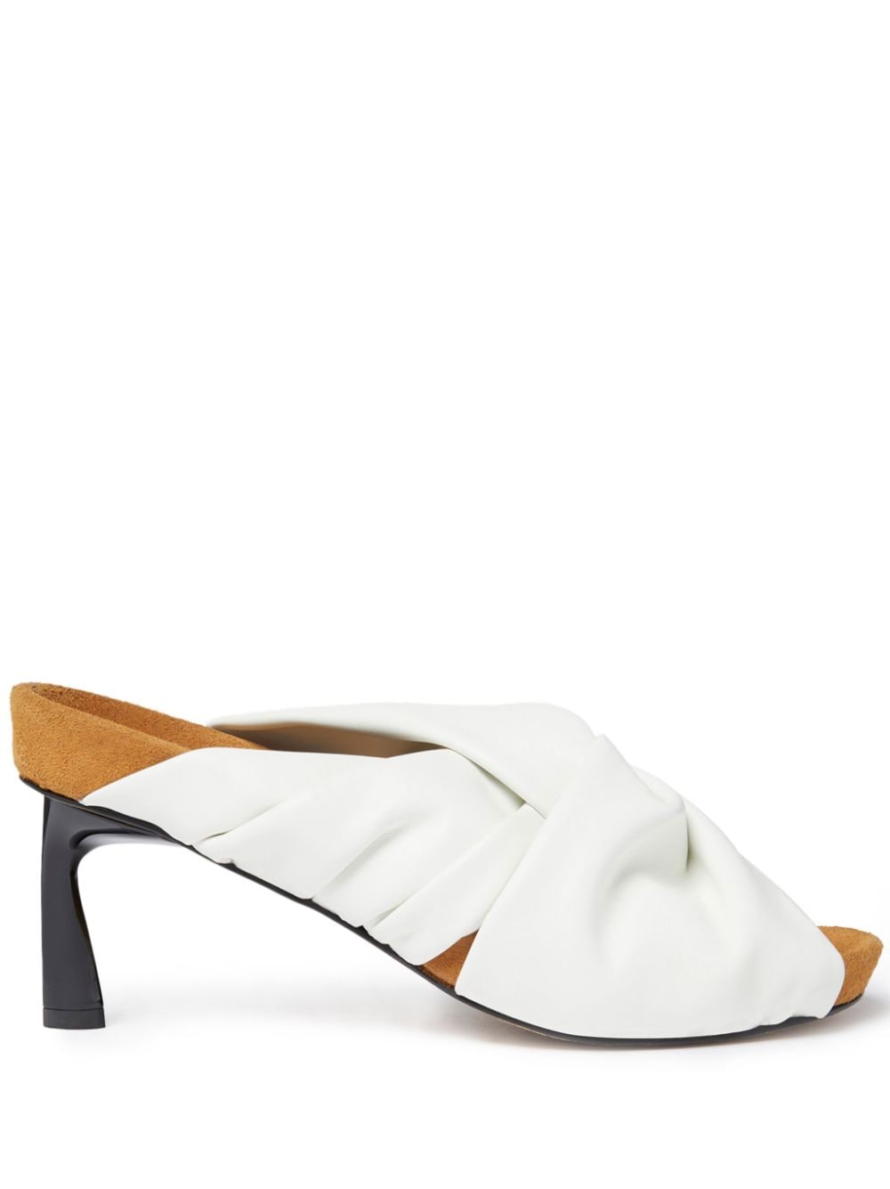 Stella McCartney gathered-detail faux-leather mules - White von Stella McCartney