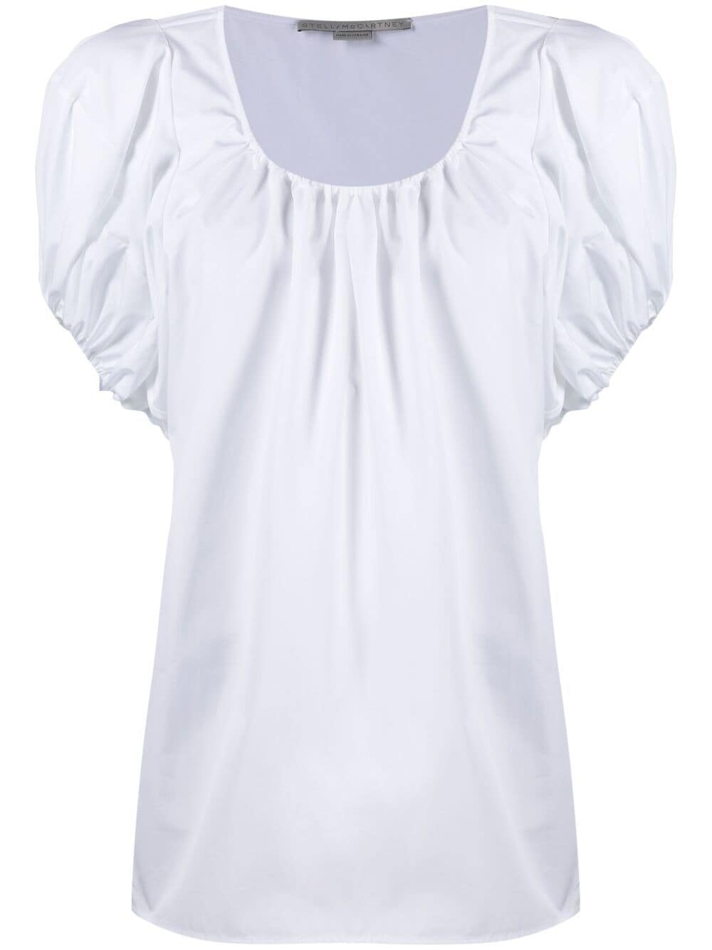 Stella McCartney gathered-detail short-sleeve top - White von Stella McCartney