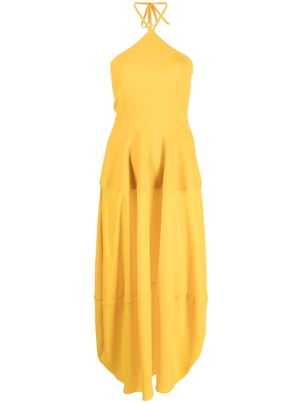 Stella McCartney halterneck midi dress - Yellow von Stella McCartney